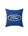 Dark Blue Ford Spun Polyester Square Pillow™