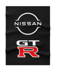 Black Soft Nissan GTR Fleece Baby Blanket™