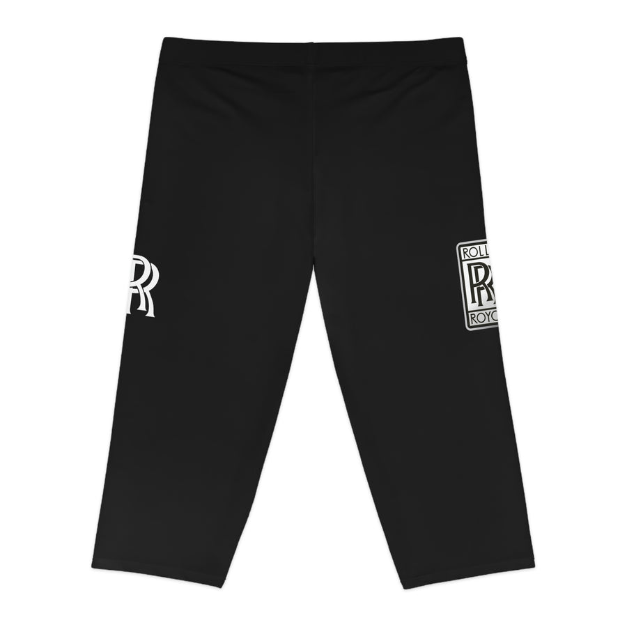 Women's Black Rolls Royce Capri Leggings™