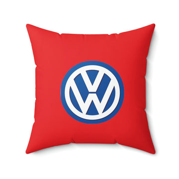 Red Volkswagen Spun Polyester Square Pillow™