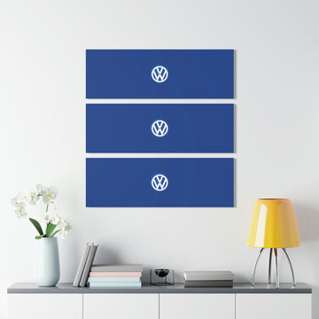 Dark Blue Volkswagen Acrylic Prints (Triptych)™