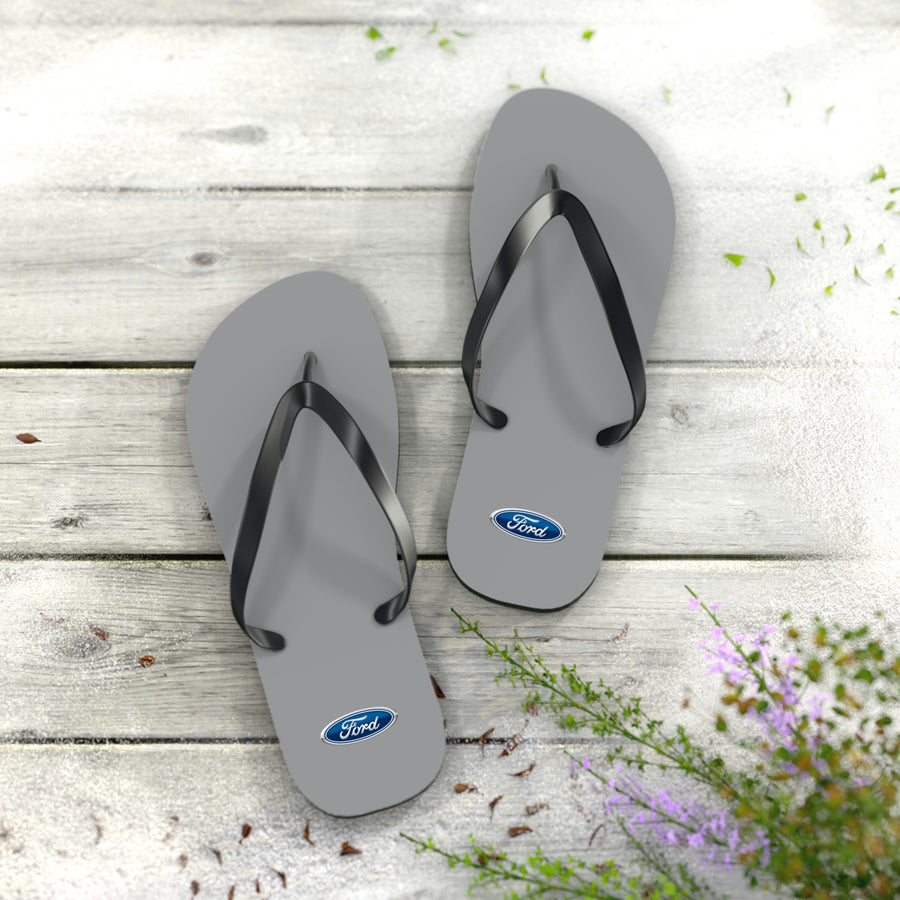 Unisex Grey Ford Flip Flops™