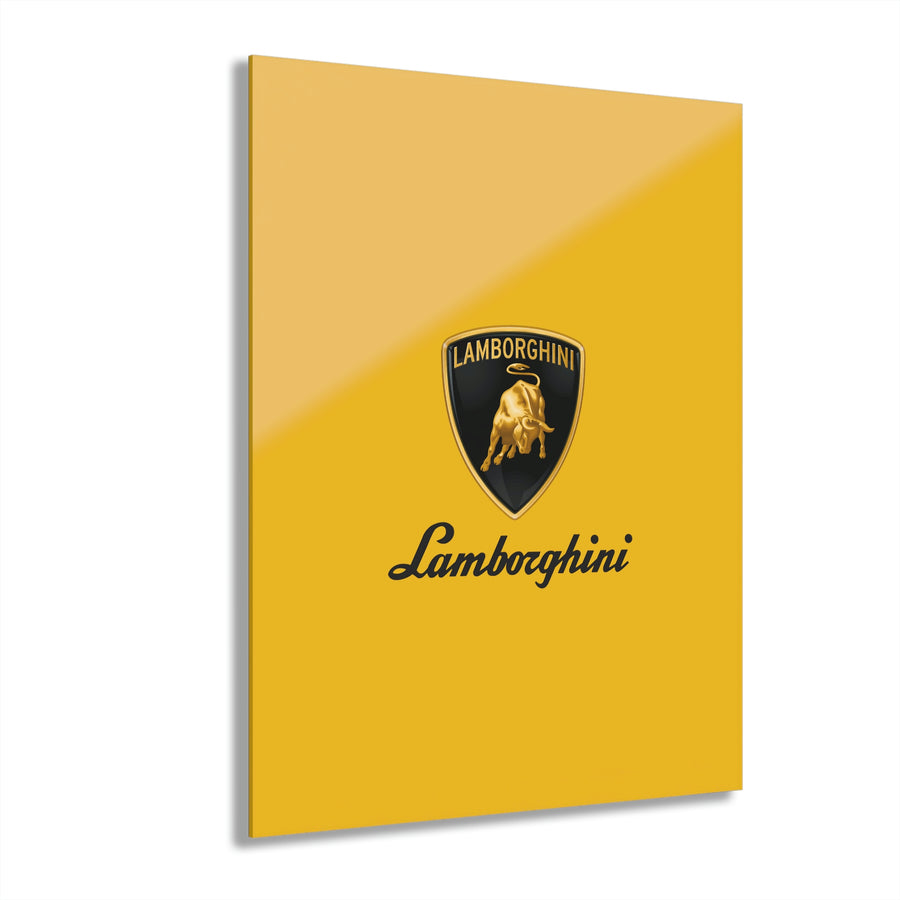 Yellow Lamborghini Acrylic Prints (French Cleat Hanging)™