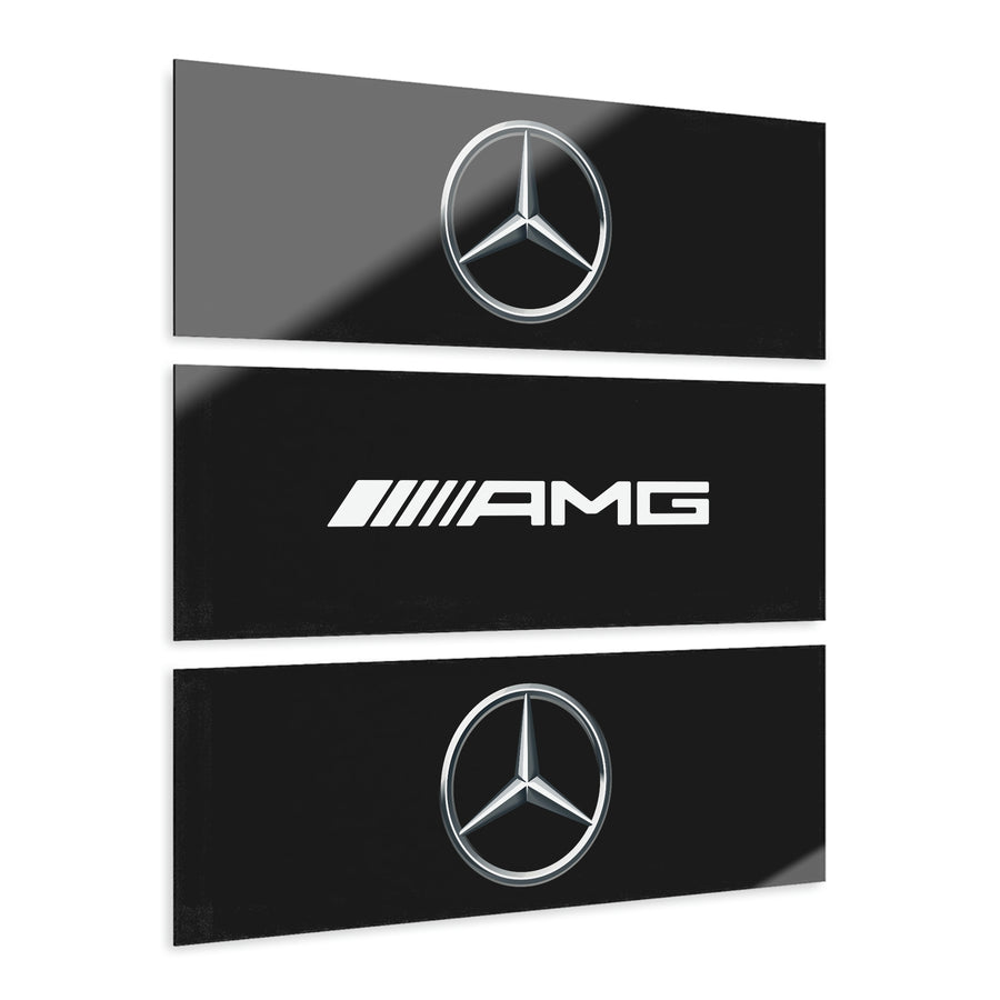 Black Mercedes Acrylic Prints (Triptych)™