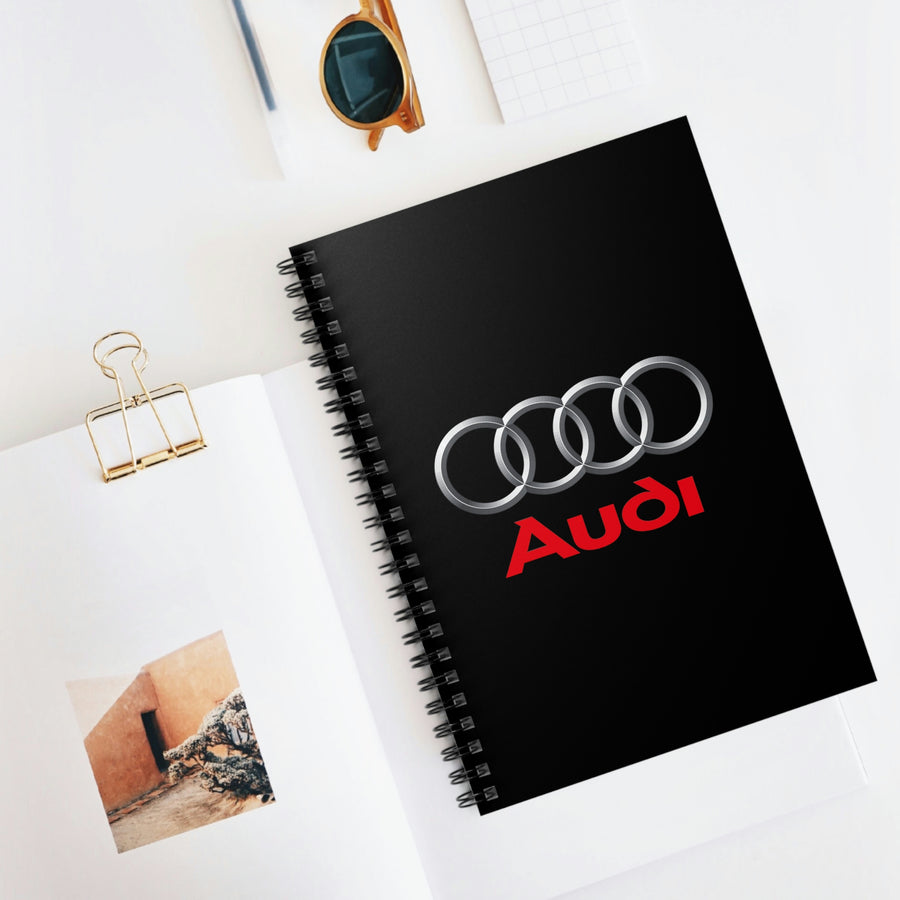 Black Audi Spiral Notebook - Ruled Line™