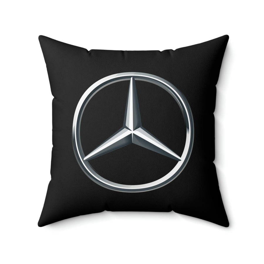 Black Mercedes Spun Polyester Square Pillow™