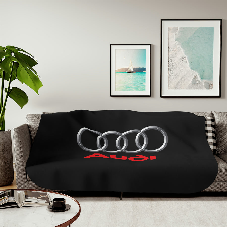 Black Audi Sherpa Blanket, Two Colors™