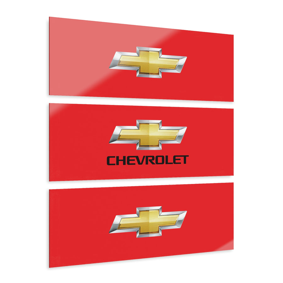 Red Chevrolet Acrylic Prints (Triptych)™