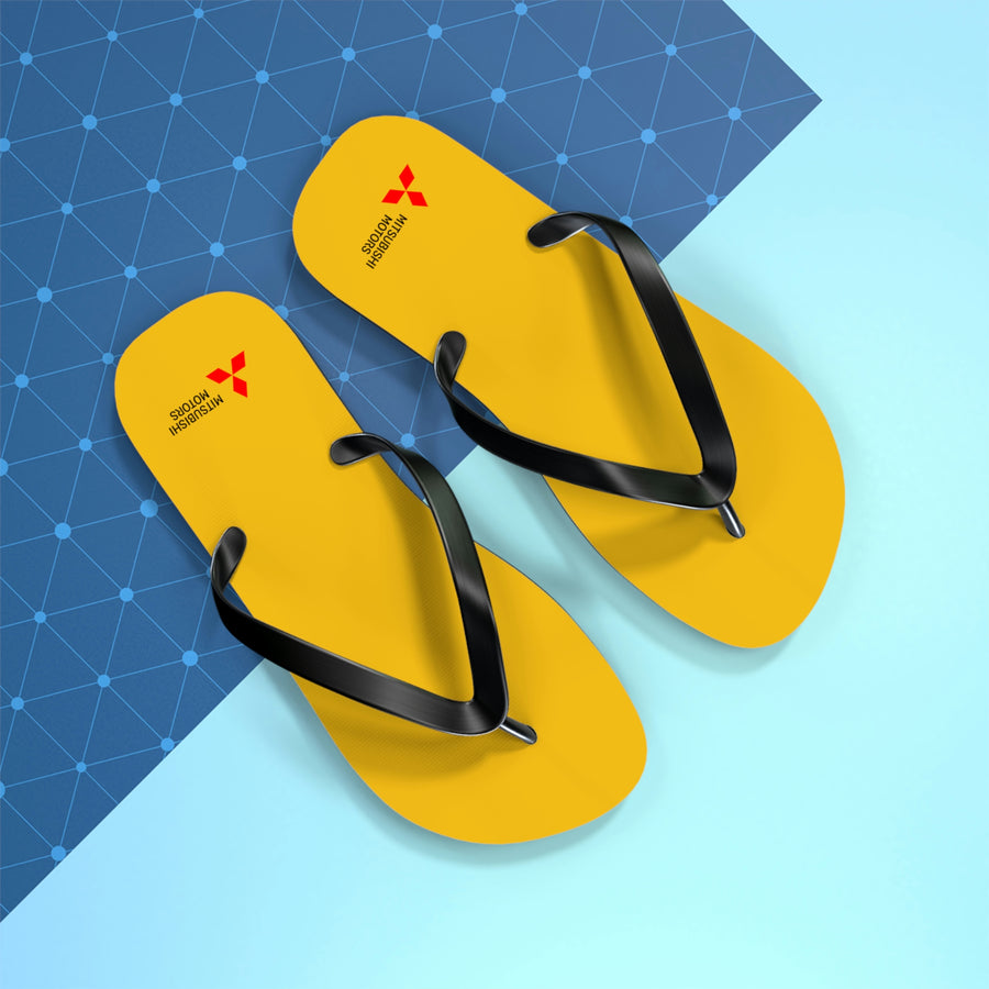 Unisex Yellow Mitsubishi Flip Flops™