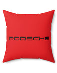 Red Spun Polyester Square Porsche Pillow™