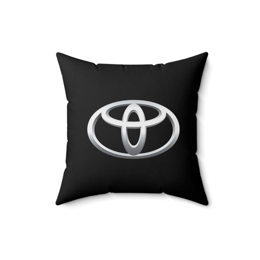 Black Toyota Spun Polyester Square Pillow™