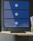 Dark Blue Volkswagen Acrylic Prints (Triptych)™