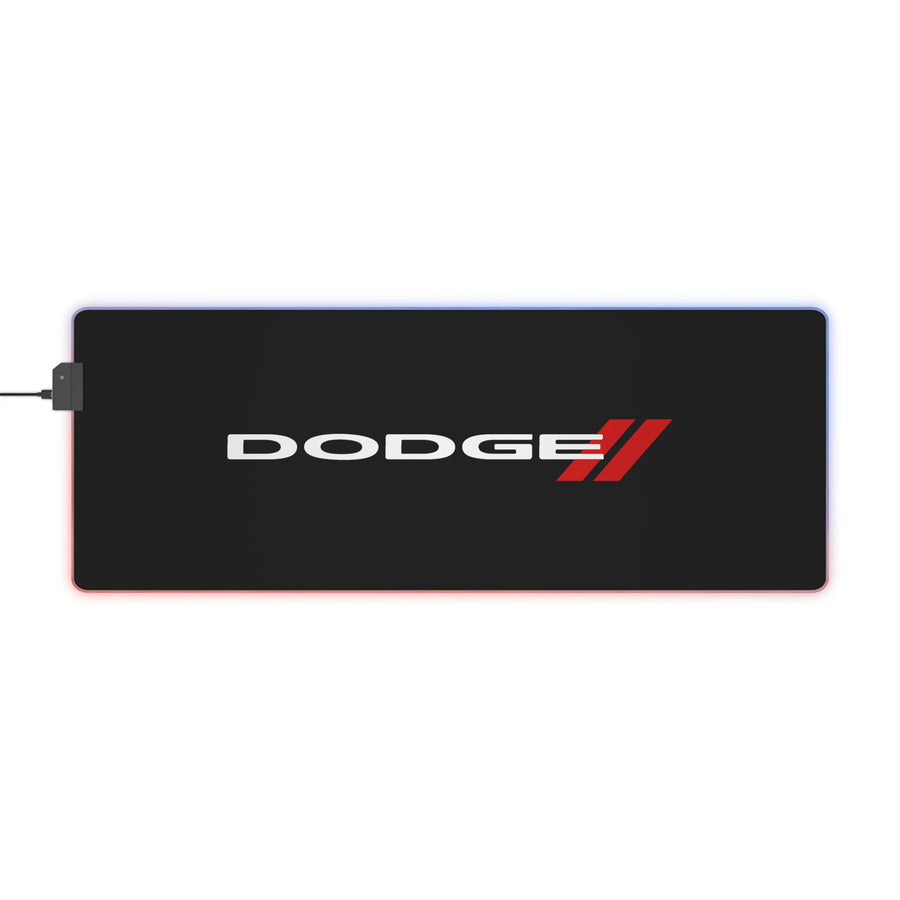 LED Gaming Black Dodge Mouse Pad™