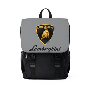 Unisex Grey Lamborghini Casual Shoulder Backpack™