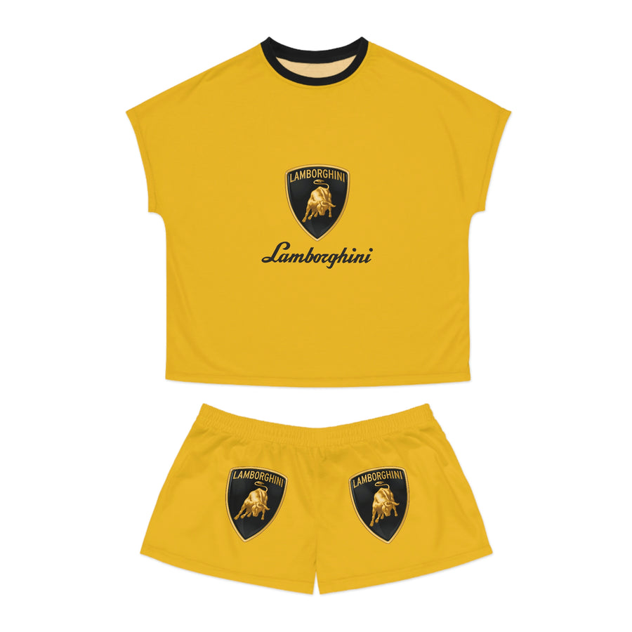 Women's Yellow Lamborghini Short Pajama Set™