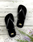 Unisex Black Chevrolet Flip Flops™