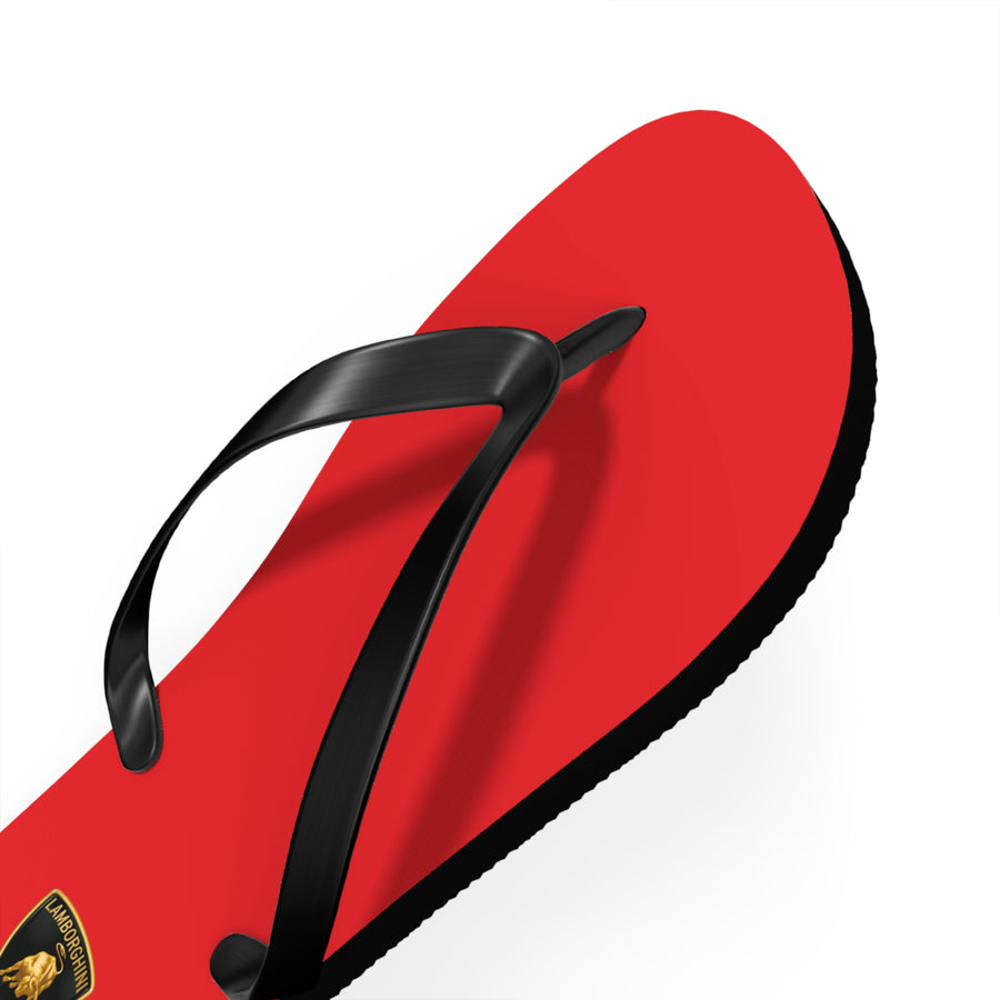 Unisex Red Lamborghini Flip Flops™