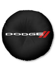 Black Dodge Tufted Floor Pillow, Round™