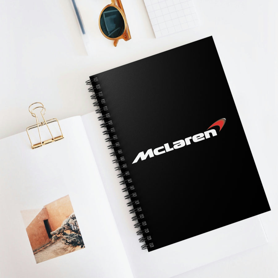 Black McLaren Spiral Notebook - Ruled Line™