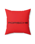 Red Spun Polyester Square Porsche Pillow™