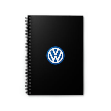 Black Volkswagen Spiral Notebook - Ruled Line™