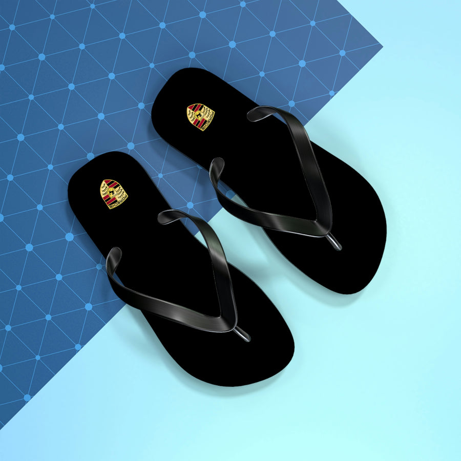 Unisex Black Porsche Flip Flops™