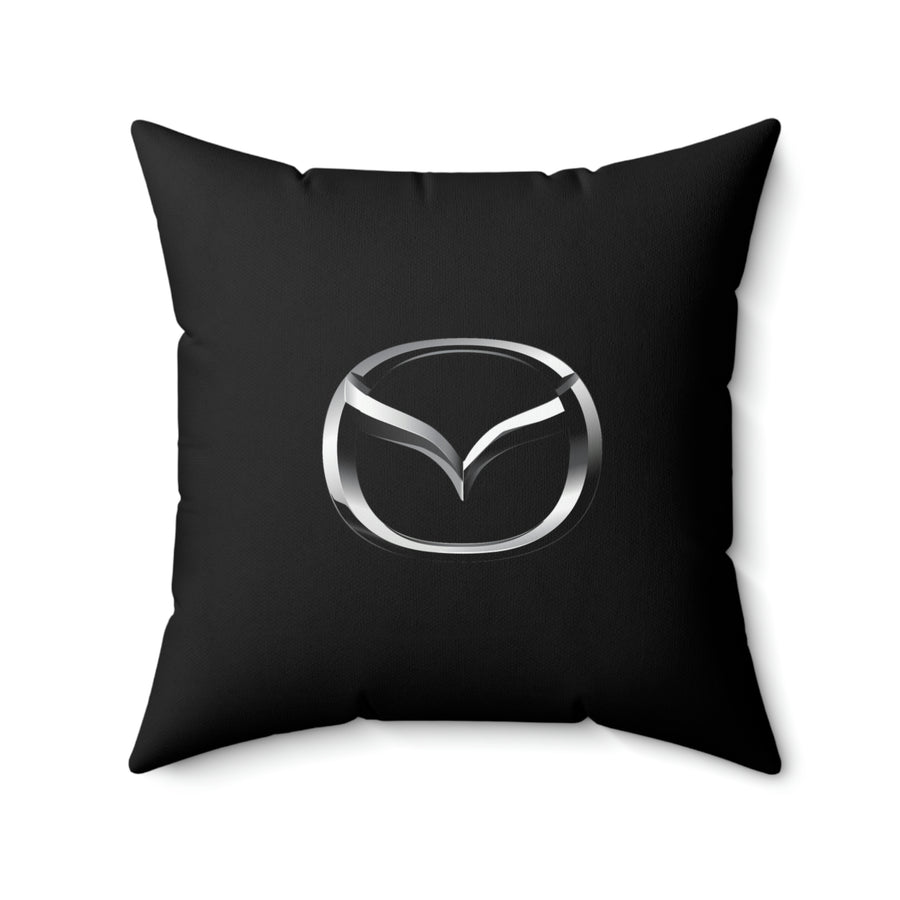 Black Mazda Spun Polyester Square Pillow™