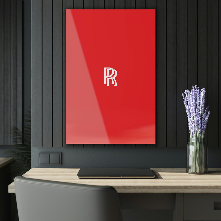 Red Rolls Royce Acrylic Prints (French Cleat Hanging)™