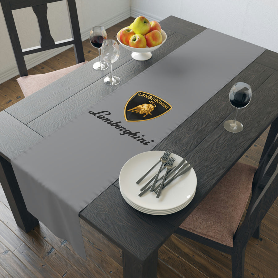 Grey Lamborghini Table Runner (Cotton, Poly)™