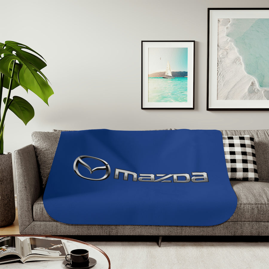 Dark Blue Mazda Sherpa Blanket™