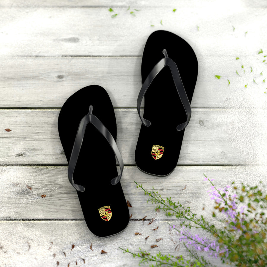 Unisex Black Porsche Flip Flops™