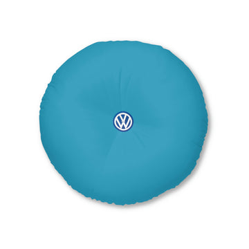 Turquoise Volkswagen Tufted Floor Pillow, Round™
