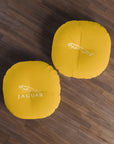 Yellow Jaguar Tufted Floor Pillow, Round™