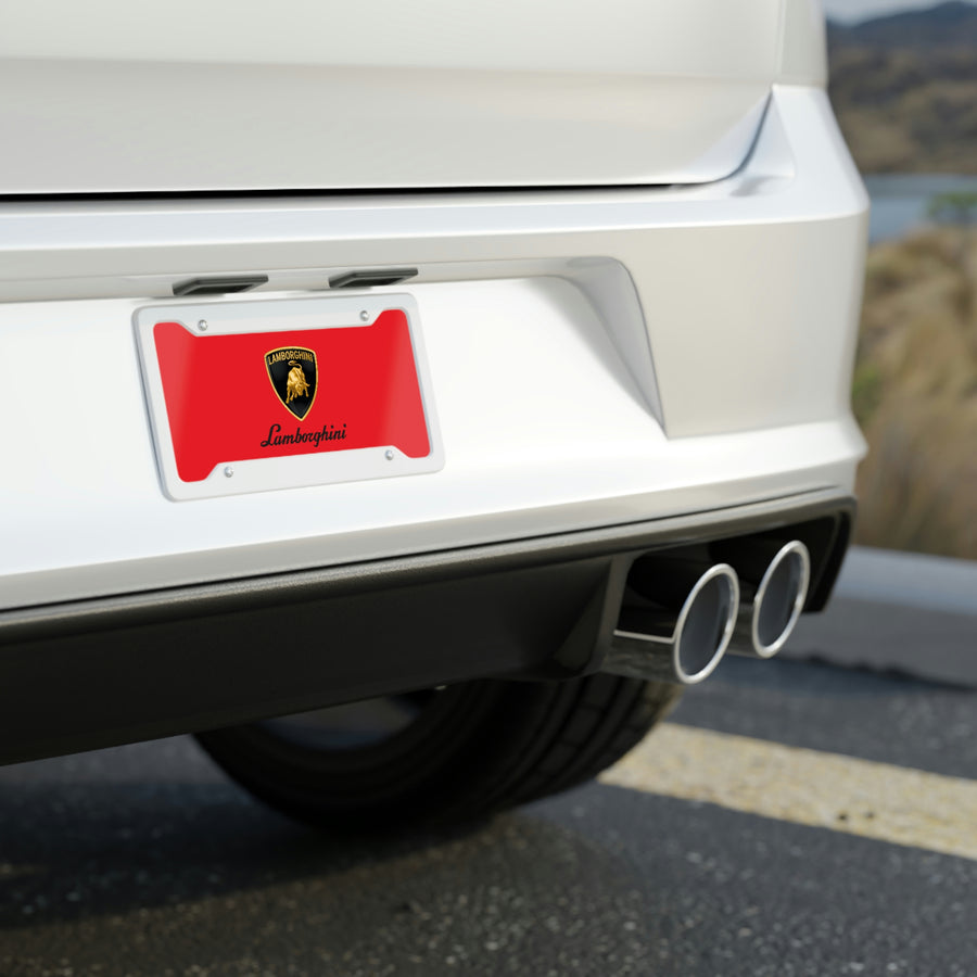 Red Lamborghini License Plate™