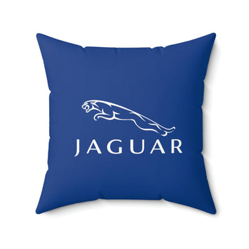 Dark Blue Jaguar Spun Polyester Square Pillow™