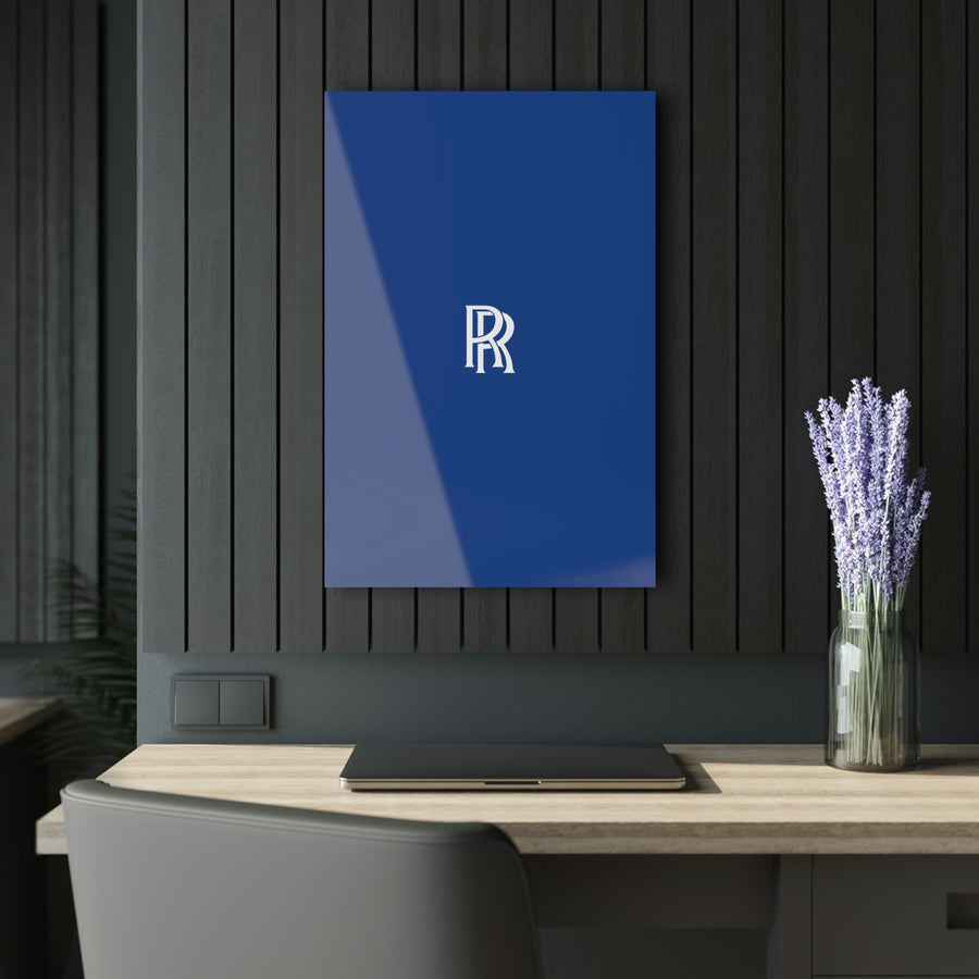 Dark Blue Rolls Royce Acrylic Prints (French Cleat Hanging)™