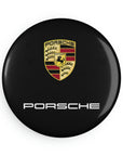 Black Porsche Button Magnet, Round (1 & 10 pcs)™