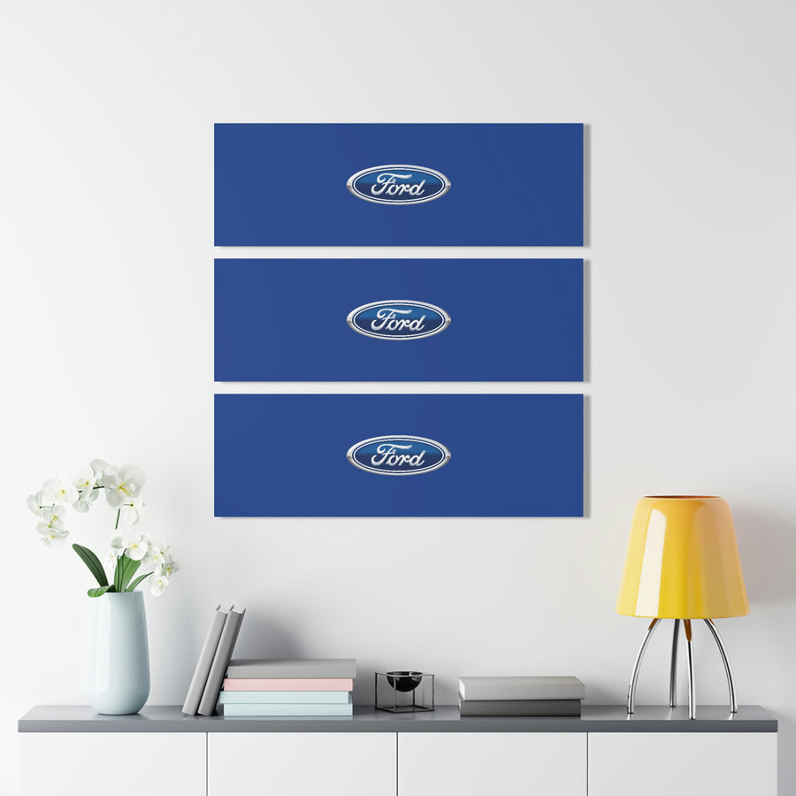 Dark Blue Ford Acrylic Prints (Triptych)™
