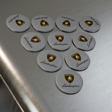 Grey Lamborghini Button Magnet, Round (10 pcs)™