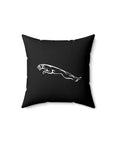 Black Jaguar Spun Polyester Square Pillow™