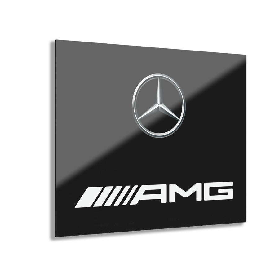 Black Mercedes Acrylic Prints (French Cleat Hanging)™