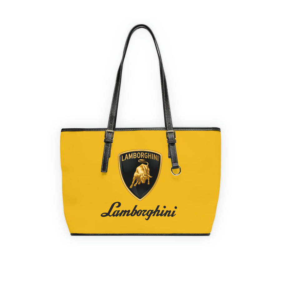 Yellow Lamborghini Leather Shoulder Bag™