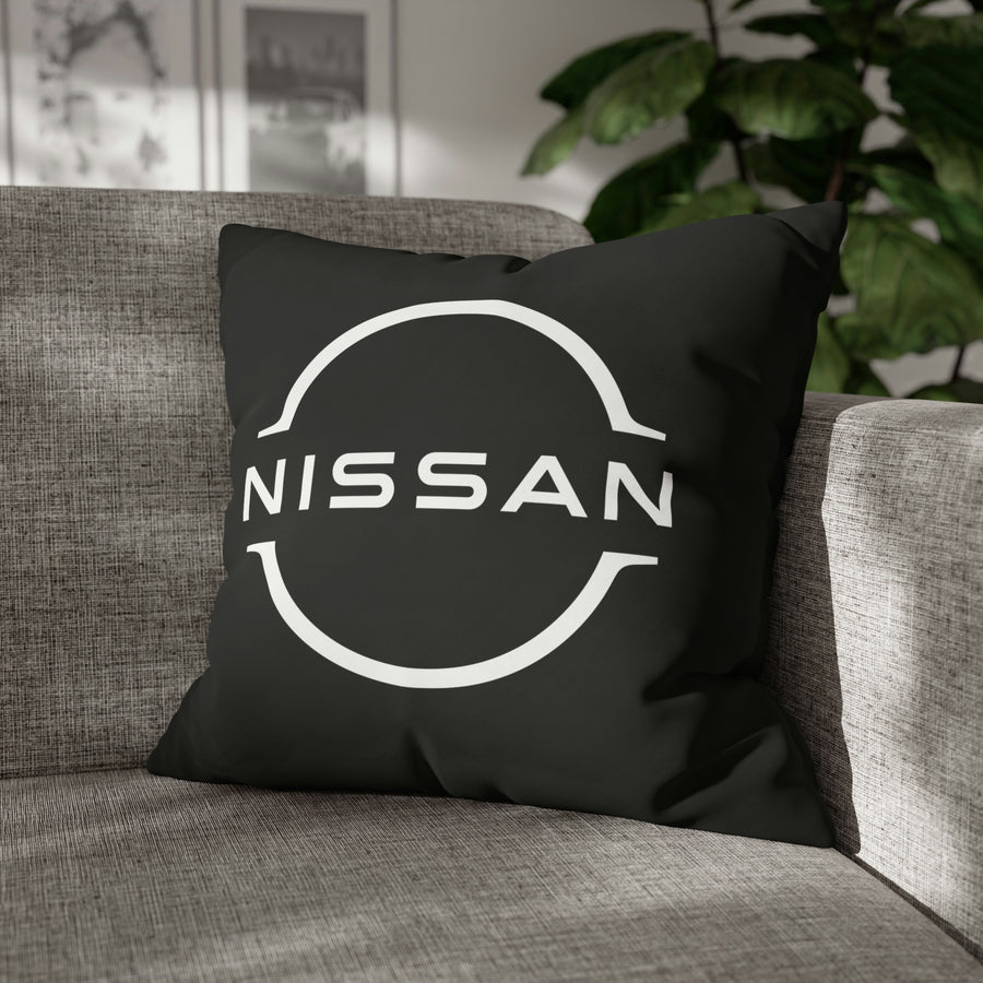 Black Spun Polyester Nissan GTR pillowcase™