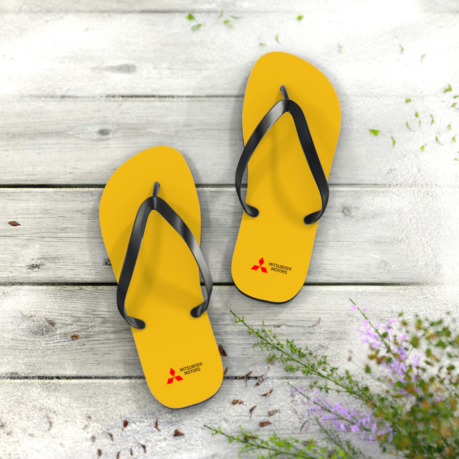 Unisex Yellow Mitsubishi Flip Flops™