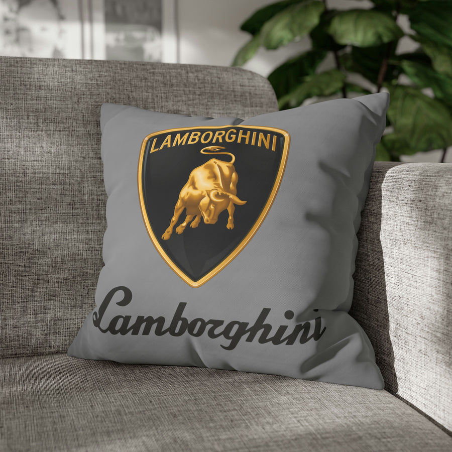 Grey Lamborghini Spun Polyester pillowcase™