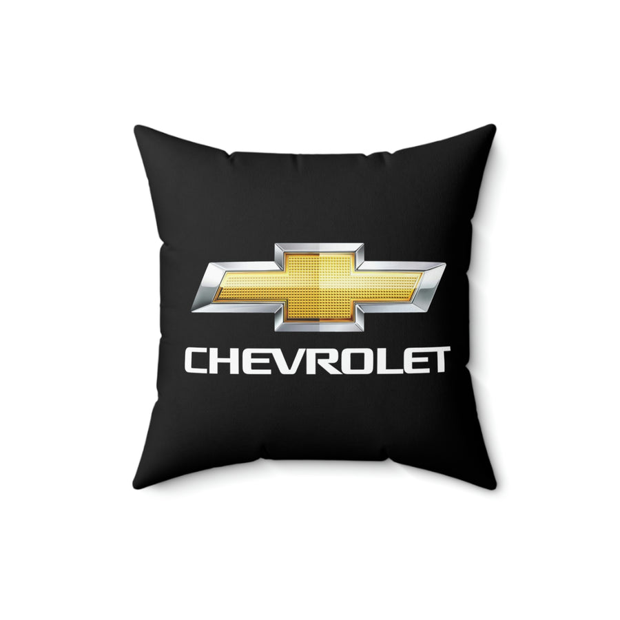 Black Chevrolet Spun Polyester Square Pillow™