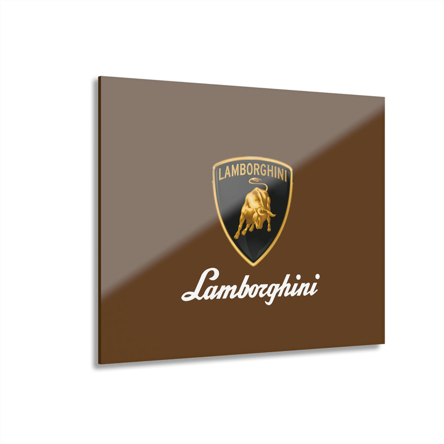 Brown Lamborghini Acrylic Prints (French Cleat Hanging)™