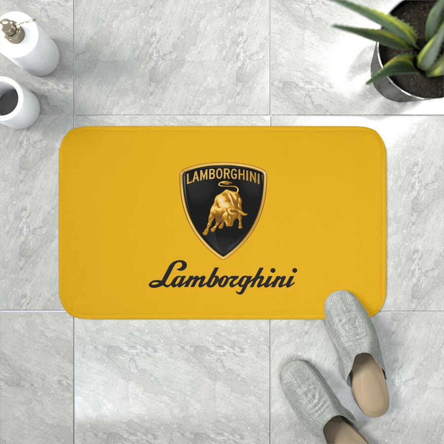 Yellow Lamborghini Memory Foam Bathmat™