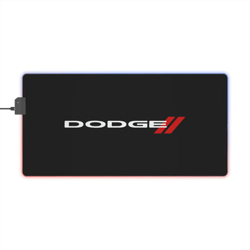 LED Gaming Black Dodge Mouse Pad™