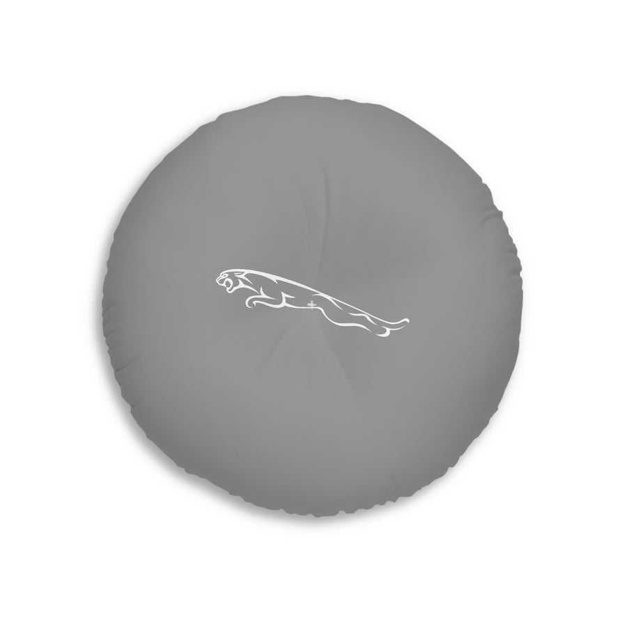 Grey Jaguar Tufted Floor Pillow, Round™